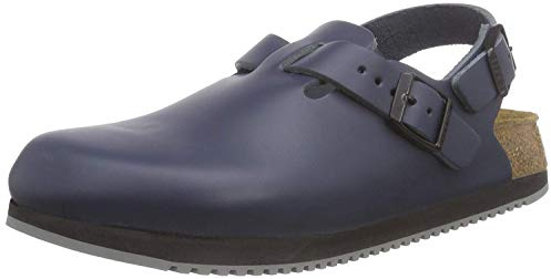 Birkenstock Clogs ''Tokio'' aus echt Leder in Blau, Blau (Blau), 47 EU