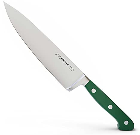 Giesser seit 1776 - Made in Germany - Kochmesser geschmiedet grün Skyline Green, 20 cm, Küchenmesser genietet, rostfrei, spülmaschinengeeignet