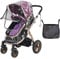 Tomkity Burbuja de Lluvia Protector Cubierta contra Lluvia y Viento Impermeable para Silla de Paseo de Bebé y Carrito con una Bolsa Organizadora de Malla para Guardar Cosas