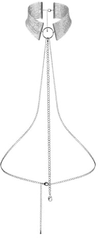 Bijoux Indiscrets Desir Metallique Collar - Halsband und Kette als Körperschmuck, aus Metall, silber