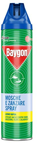 Baygon Mosche & Zanzare Insetticida Spray - 3 pezzi da 400 ml [1200 ml]