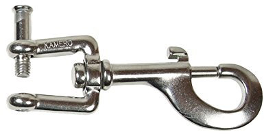 KAMERO Edelstahl V4A, Wirbelkarabiner, 120mm mit Innensechskant zu öffnen, rostfrei