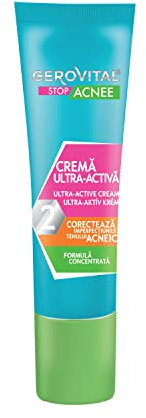 Gerovital Stop Acnee Ultra-Active Face Cream with Salicylic Acid 15ml – Acne Treatment for Oily & Acne-Prone Skin, Reduces Pimples, Sebum & Imperfections