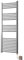 Greened House Chrome Straight Electric Heated Towel Rail 600mm wide x 1400mm high Flat Bathroom Towel Radiator