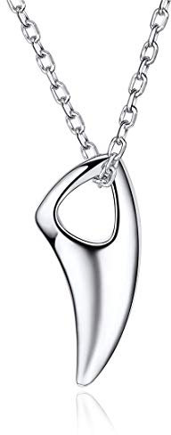 ChicSilver Halskette mit Anhänger Wolfszahn-Anhänger aus 925 Sterlingsilber für Damen und Herren, Speer, Tribal-Amulett, Modeschmuck, mit Geschenkbox …