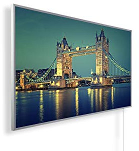 Könighaus 800W Infrarotheizung mit Bild in HD Qualität - Energiesparend - TÜV SÜD + 5 Jahre Garantie - Doppelter Überhitzungsschutz - Infrarot Wandheizung - Motiv: 157. London Bridge
