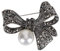 Broches Femmes Vintage Noir Fleur Antique Argent Alliage Décoration Élégante pour Vêtements, Écharpe et Accessoire