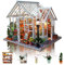 GuDoQi DIY Maison Miniature, 3D Maison Poupee Bois Kit avec Meubles et Musique, Lumière LED, Kit de Modèle Fait À La Main À Construire, Belle Boutique de Fleurs