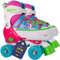 Best Sporting Rollschuhe Kinder I Rollschuhe größenverstellbar 36-39 I robuste Inliner für Jugendliche mit Bremse I pink - weiß - blau I Rollerskates Schuhe Kinder I Inliner mit 4 Rollen