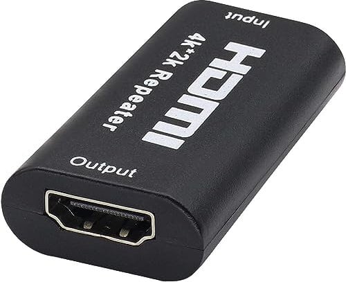 zdyCGTime Repetidor de Mejora de señal 1080P 4K HDMI,extensión de señal HDMI Hembra a Hembra,convertidor de Audio y Video 4 * 2K,Utilizado para HDTV,decodificador,DVD y Otros Equipos.(1Pieza)