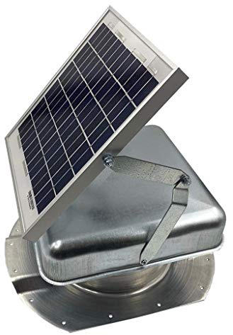 Mega RoofBlaster réglable pour conteneurs d'expédition conex nervurés de 8,9 cm (galvanisé) | Évent de toit solaire | Ventilateur de toit solaire | Ventilateur d'échappement pour conteneur