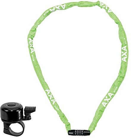 AXA Rigid RCC 120-3,5 Kettenschloss Ø 3,5 mm - 120 cm länge Hellgrün inkl. 1 x Fahrradreifen