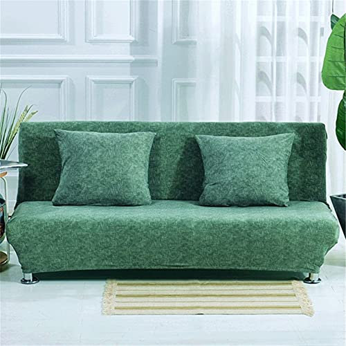 Hiseng Sofabezug 3 Sitzer Ohne Armlehne, Moderner Druck Clic Clac Sofahusse Stretch Schutzhülle Protector Bettcouch Schonbezug Couch überzug Sofabettüberzug (Grün,160-190cm)
