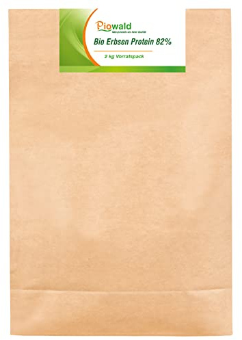 BIO Erbsenprotein 82% - Isolat - 2 kg Pulver Vorratspack | Pflanzliches Eiweißpulver, Vegane Proteinquelle