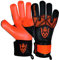 Keeperking Torwarthandschuhe Kinder Jugend Erwachsene Fußballhandschuhe ohne fingersave 4mm Vorhand (8, B-Orange)