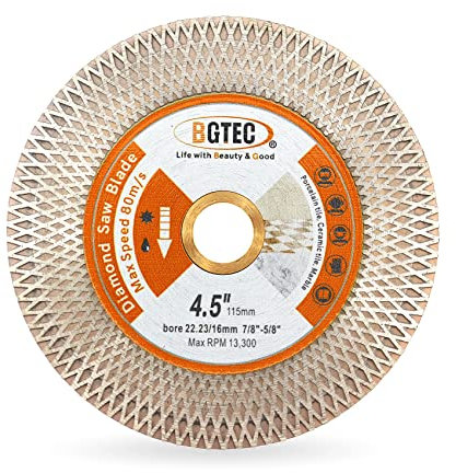 BGTEC Diamant Trennscheibe 115mm - Diamant Schleifscheibe zum Schneiden und Schleifen Granit Marmor Fliese Natursteine.