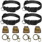 4 Stück Ziegen Halsbänder mit Glöckchen, Ziegen Halsbänder, Schafglocken und Nylonhalsband Set, mit Schließe, Verlustprävention, für Ziegen, Rinder, Pferde, Schafe