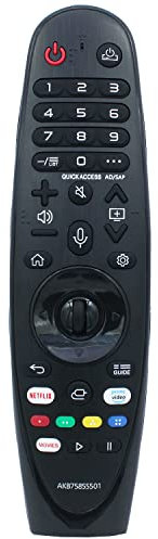 Ersatz AN-MR20GA AKB75855501 IR Fernbedienung für LG Smart TV auch kompatibel mit AN-MR19BA 49NANO81ANA 55NANO81ANA 65NANO81ANA 49NANO81UNA 55NANO91ANA 65NANO91ANA 75NANO91ANA 75NANO911 ANA 86NN