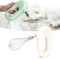 Sbattitore Elettrico a Immersione, Miscelatori USB Sbattitori Manuali Frusta Elettrica Ricaricabile Sbattitore a Immersione Senza Fili Regolazione a 4 Livelli Frullino per le Uova (Bianco)