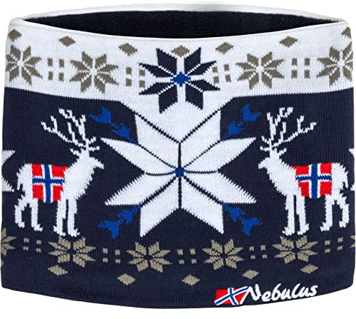 Nebulus Unisex Loop TUBE, Norweger-Strickschal, warmer & kuscheliger Schal, navy - onesize