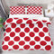 Bettwäsche-Set für Einzelbett, gepunktet, rot-weiß, weicher Tencel-Bettbezug, Bettwäsche-Sets für Kinder, Jungen, Mädchen, 3-teilig mit 2 Kissenbezügen, Reißverschluss