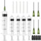 5 Stück Spritze Luer Lock 20ML, Kunststoff Spritze, Plastikspritze Set mit 14G Blunt Dispensing Nadel und Kappe, Kunststoffspritze mit Messung, Fütterungsspritze für Dispensieren