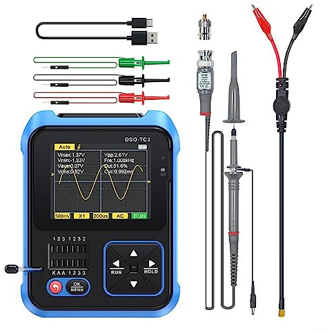 3 In 1 Digital DSO-TC3 Oscilloscope Transistor Tester Real-time Multimeter With Probe Automatic Measurement Voltage Detector Signal Generator(OPTION)