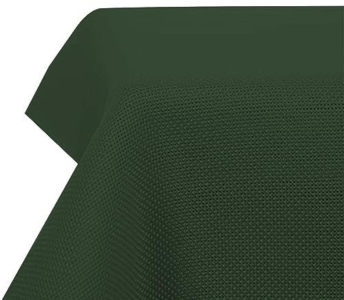 Tischdecke Leinenoptik Wasserabweisend Lotuseffekt Fleckschutz pflegeleicht abwaschbar schmutzabweisend Tischwäsche weich knitterfrei dekorative 150×260cm dunkelgrün