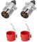 TAEUYYM 2 x Enchufe Remolque 7 Pines, 12V Impermeable Metal Enchufe Conector Remolque 7 Pines, con Soporte de Enchufe de Remolque, para RV Camión Auto Remolque Conector