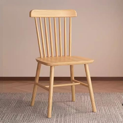 Holz Esszimmerstuhl, Küchenstühle Im Windsor-Stil Traditioneller Beistellstuhl Mit Holzbeinen,Vielseitige Esszimmerstühle Im Landhausstil Loungesessel Mit Gebogener Hoher Rückenlehne ( Color : Origina