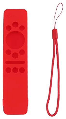 3 Pack Silicone Protective Case for Samsung Smart TV Remote Control Shockproof, Glowing Skin Sleeve Protector with Rope for Samsung Smart 4K Ultra HDTV Remote (Red)