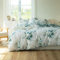 MILDLY Housse de Couette 220x240 Coton avec Motif Botanique, 100% Coton Lavé, Certifié Oeko-TEX, Tropicales Vert Eucalyptus Feuilles Parure de Lit 220x240 Coton avec 2 Taie d'oreiller 65x65 cm, Lilio