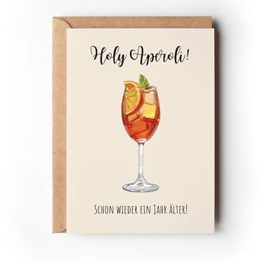 Paperlane by Essi 5er Set Postkarten Drinks (5er Postkarten, Drinks) (Holy Aperoli Klappkarte)