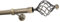 HDTL Gardinenstange Vorhangstange 25mm 1-läufig Wandmontage Messing Antik 360 cm Navona