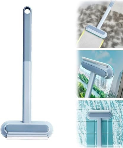 Cepillo de limpieza multifuncional, cepillo de doble uso removedor de pelo de animales, quitapelusas portátil, herramienta de limpieza multiusos reutilizable para ropa, alfombras, vidrio, coches