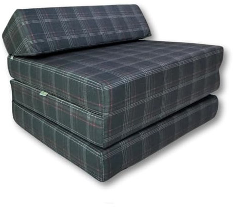 FORTISLINE - Klappmatratze 200x70x10cm - 3-teilige Faltmatratze - H2 Gästematratze - Camping Faltbare - Kamping Bett - Waschbar Bezug - Erwachsene Klappbar - Reisematratze - Schaumstoff Matratze