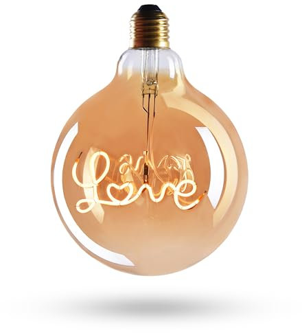 CROWN LED E27 LED Vintage-Glühlampe - Warmweiße - Energieeffizient E-Klasse - Entspricht 38W Glühlampe - Langlebig - Ideal für Zuhause, Hotels, Restaurants, Stoßfest - Retro Design - 18 x 12,5 cm