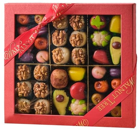 Walnut Tree – Marzipan Gift Box – Made from Real Almonds – Hand-Packed – Great Taste Award Winner – Suitable for Gluten-Free Diets – Luxury Gift Selection, Birthday, Anniversary, 550g