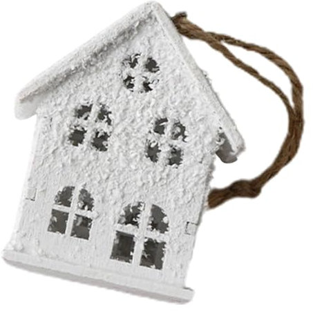 Generisch Adornos para el árbol de Navidad, decoración de casa de Navidad, colgante de casa de madera | colgante de casa de madera para Navidad, colgante decorativo de casa de madera