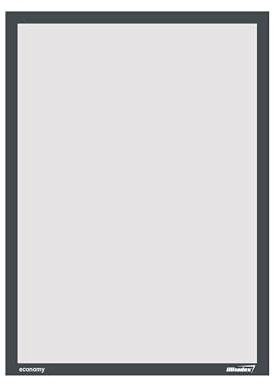 Magnetrahmen, Dokumentenhalter, Magnetfolie, A4, economy, 5 Stück (Grau, DIN A4)