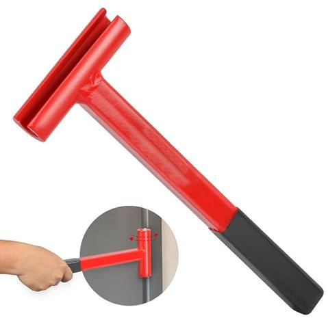 Zestvria Door Hinge Repair Tool, Rubber Long Handle Door Hinge Knuckle Bender, Heavy-Duty Alignment Tool for Commercial Door Fit 0.134 and 0.180 Specification