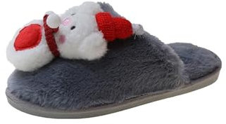 𝗡𝗨 Pied Femme éTé Chaussons Chauds pour Femmes Doux et Confortables Réchauffez Vos Pieds en Hiver Chausson OrthopéDique (Grey, 40)