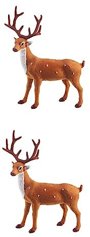 Cabilock 2st Weihnachtsdekoration Für Zuhause Weihnachtliche Elchfiguren Rentierfiguren Zu Weihnachten Hirsch Tischdekoration Für Zu Hause Rentier-tischdekoration Plüsch Hirschfiguren
