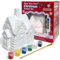 MIJOMA DIY Christbaumschmuck Set - Weihnachtsdekoration zum Personalisieren & Bemalen, 6 Farben & 1 Pinsel, Weihnachtsfiguren, Weihnachtsschmuck Bastelset Kinder & Erwachsene (XL Lebkuchenhaus)