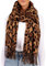 BRUBAKER Cashmirillo Damen Schal mit Leoparden Muster - 70 x 200 cm - Warm, Kuschelig und Oversized - Leo Damenschal für Herbst und Winter - Winterschal mit weichem Kaschmir-Gefühl - Braun Schwarz