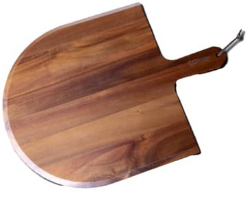 Les Plaisirs du Chef - Extra große Pizzaschneidebrett aus Premium-Akazienholz – Ideal zum Zubereiten, Schneiden oder Servieren von Pizza (40,5 x 55,5 x 1,5 cm)