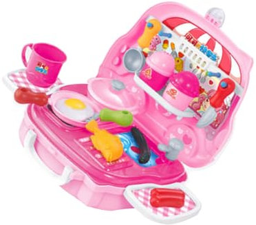KICHOUSE Küchen Spielzeugset Für Kochutensilien Im Koffer Inkl Zubehör Für Kreative Rollenspiele Ab 3 Jahren Ideal Für Kleine Köche Und Küchenabenteuer