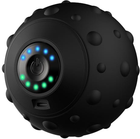 Fiorky Elektrischer Massageball, Triggerpunkt-Faszienball, USB-wiederaufladbarer Vibrationsmassageball, 5-Gang-Fingertrainingsball, ergonomisch for Stressabbau