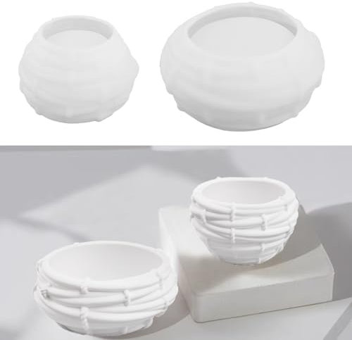 HNLMZ Silikonformen GießFormen,2 Stück Vogelnestform Silikonform Kerzenhalter,Resin Form Gießform,Silikonformen Schale,Silikonformen für Beton Gips Kerzen für Basteln