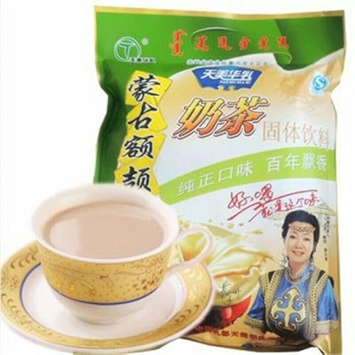 400g - Té de leche de mantequilla mongol instantáneo en polvo té de hierbas tradicional sin aditivos - Rico sabor a leche gusto suave envasado individualmente fácil de preparar (400g Salado)